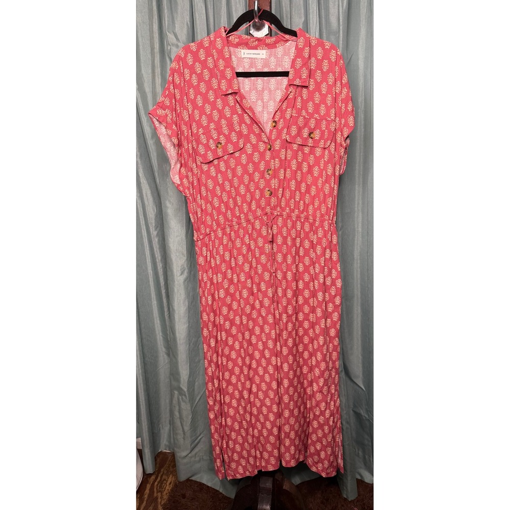 Lucky Brand Printed Midi Dress